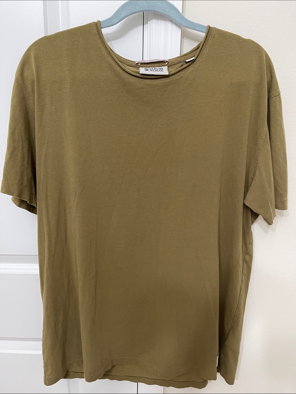 Scotch & Soda Olive Crew Neck Short Sleeve Tee